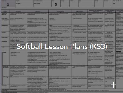 Softball lesson plans
